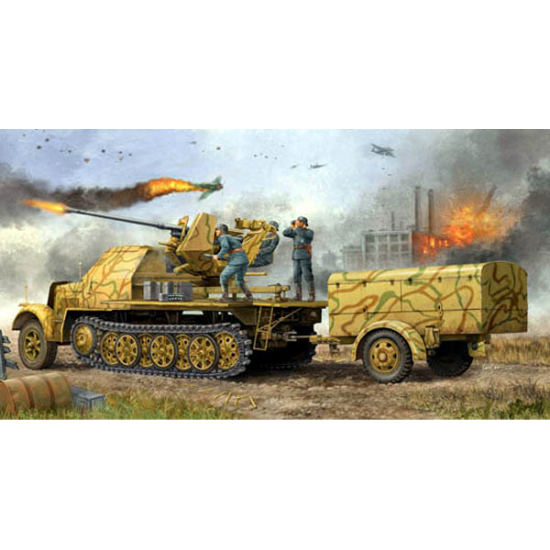 Trumpeter 01526 Сборная модель 37 мм Flak 37 на Sd Kfz 7/2 (поздняя) (1:35)