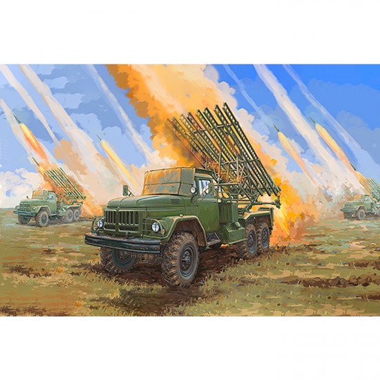 Trumpeter 01062 Сборная модель РСЗО 2B7R Multiple Rocket Launcher BM-13 HMM (1:35)