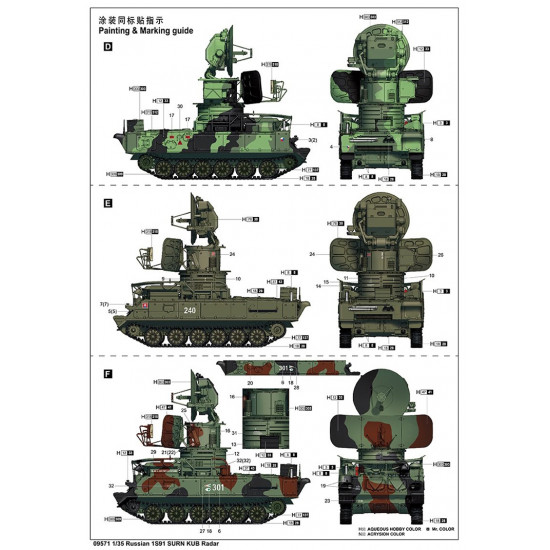 Trumpeter 09571 Сборная модель 1S91 СУРН ЗРК "КУБ" Радар (1:35)