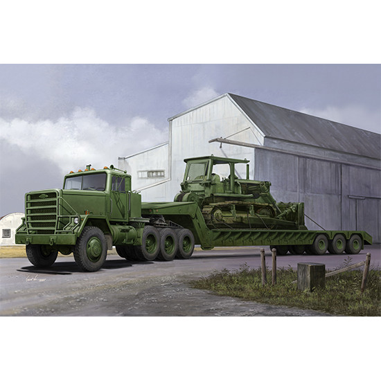 Trumpeter 01078 Сборная модель автомобиля M920 Tractor tow M870A1 Semi Trailer (1:35)