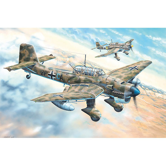 Trumpeter 02423 Сборная модель самолета Junkers Ju-87R Stuka (1:24)