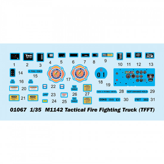 Trumpeter 01067 Сборная модель пожарной машины M1142 Tactical Fire Fighting Truck (TFFT) (1:35)