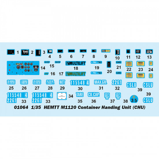 Trumpeter 01064 Сборная модель автомобиля HEMTT M1120 Container Handing Unit (CHU) (1:35)