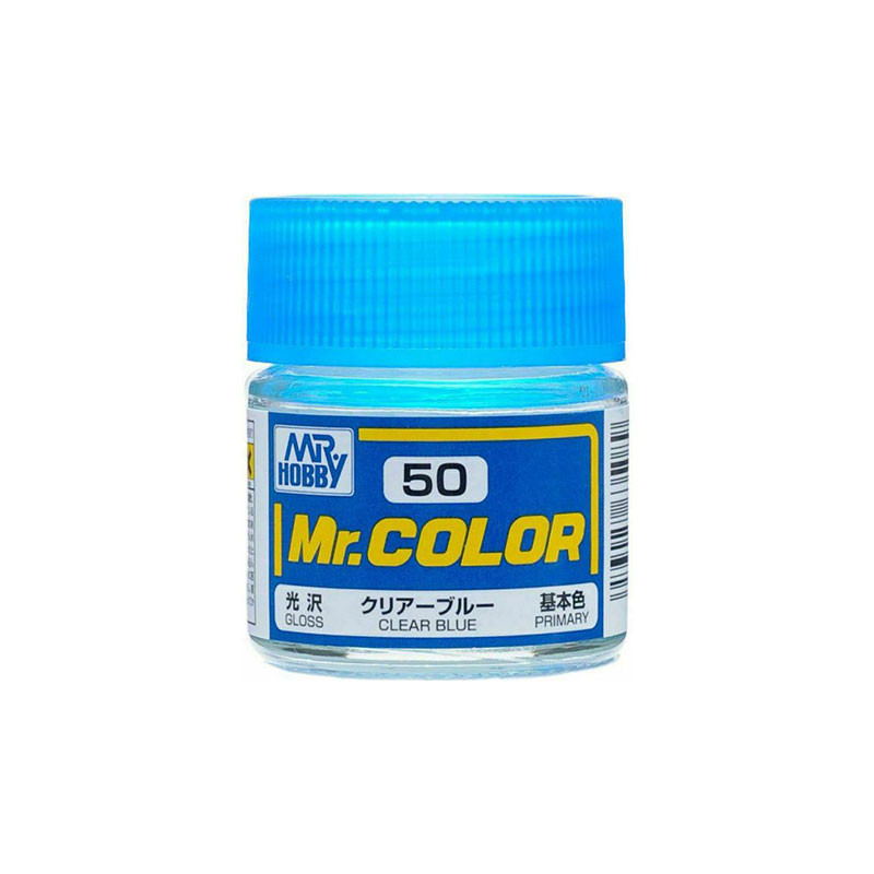 Mr Color C50 Лак эмалевый глянцевый CLEAR BLUE 10 мл